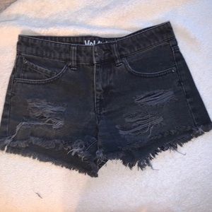 Black Jean Shorts